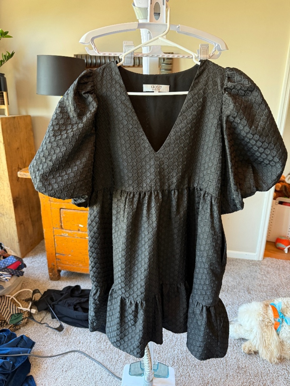Crosby by Mollie Burch Black Textured Mini Dress 🖤